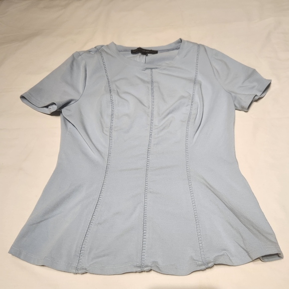 ☘️White House Black Market Light Blue Blouse Size Extra Small - Picture 3 of 4
